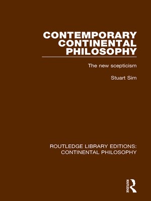 cover image of Contemporary Continental Philosophy